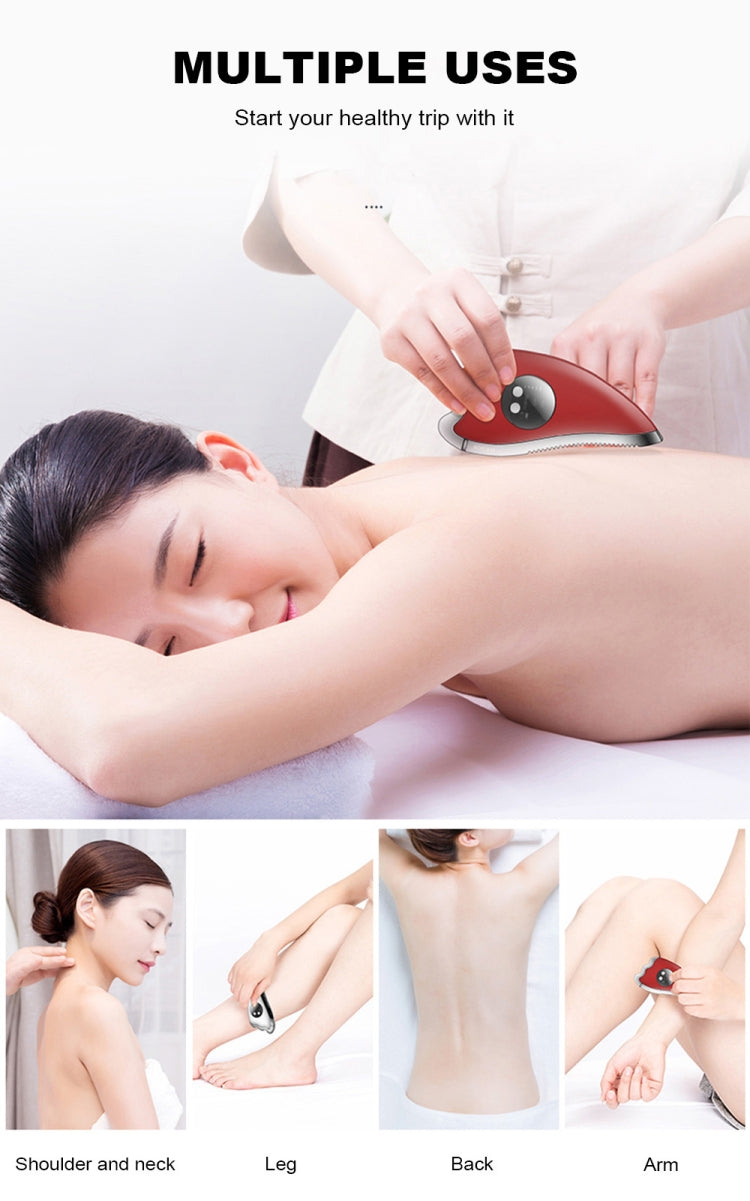 K-SKIN KD817 Facial Scratch Pad Dredge Meridian Soothing Fatigue Scraping Plate Electric Massager Soothing Stress USB Charging(Red) - free shipping - PMC TechLife - Order now!