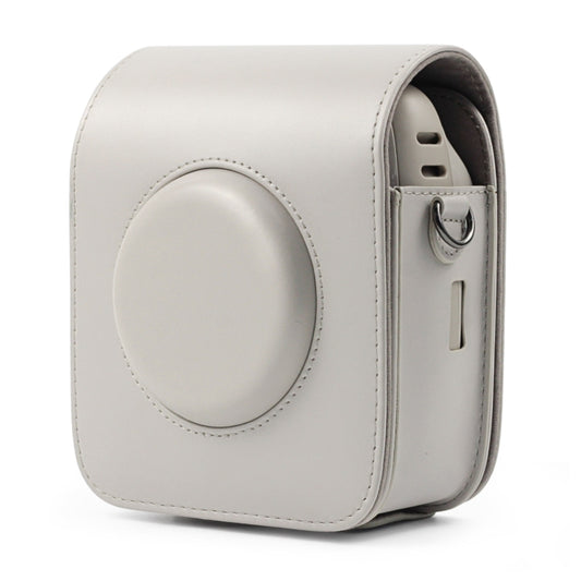 Full Body Camera PU Leather Case Bag with Strap for Fujifilm Instax Square SQ20(White) - Leather Bag by PMC Jewellery | Online Shopping South Africa | PMC Jewellery