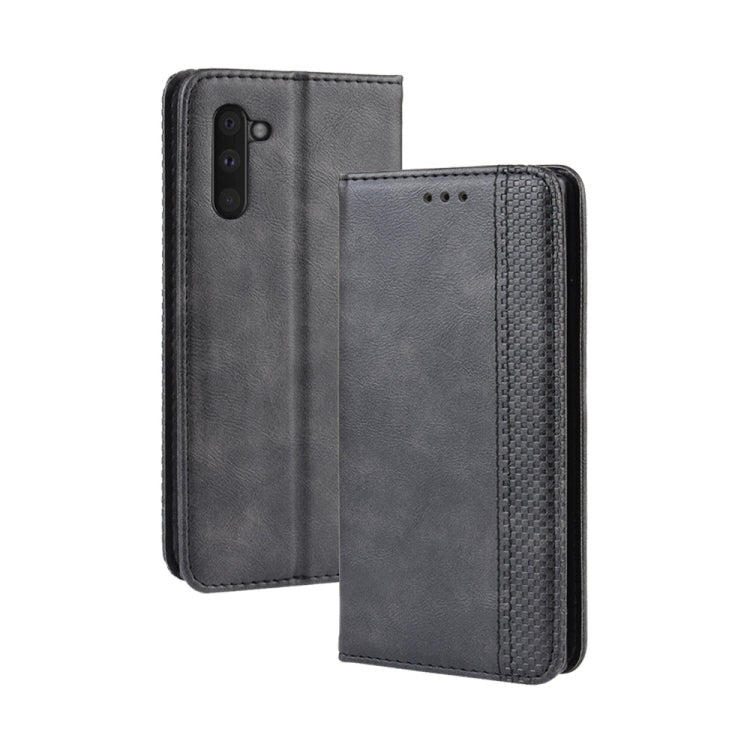 Magnetic Buckle Retro Crazy Horse Texture Horizontal Flip Leather Case for Galaxy Note 10 , with Holder & Card Slots & Photo Frame(Black) - Galaxy Phone Cases by PMC TechLife | Online Shopping South Africa | PMC TechLife