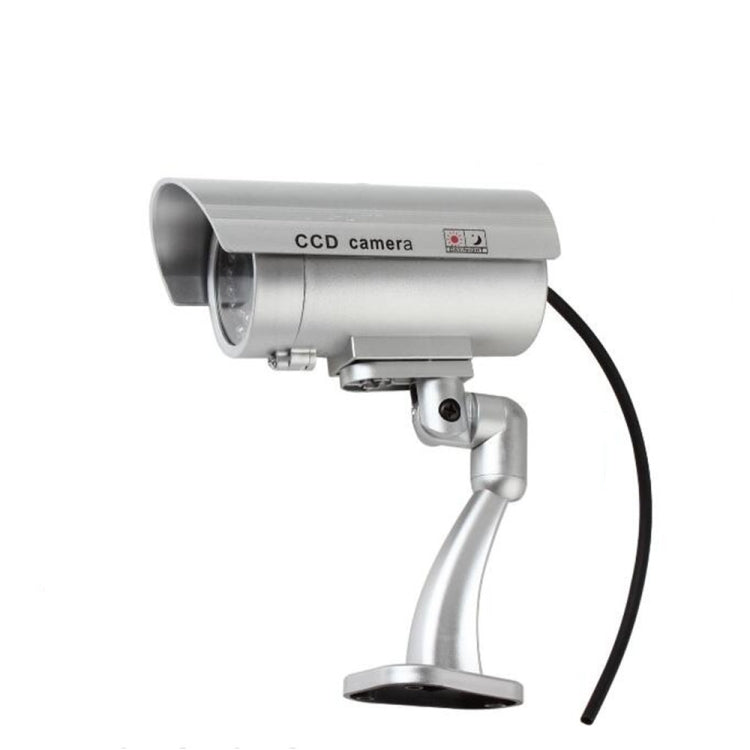 IP66 Waterproof Dummy CCTV Camera With Flashing LED For Realistic Looking for Security Alarm(Silver) - Waterproof Camera by PMC Jewellery | Online Shopping South Africa | PMC Jewellery