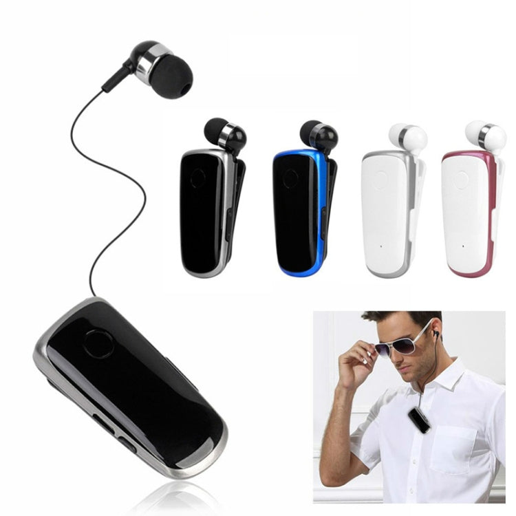 K39 Wireless Bluetooth Headset CSR DSP chip In-Ear Vibrating Alert Wear Clip Hands Free Earphone (Blue) - Bluetooth Earphone by PMC Jewellery | Online Shopping South Africa | PMC Jewellery