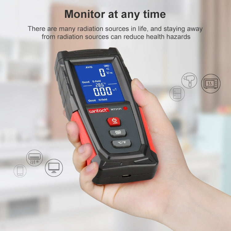 Wintact WT3121 Electromagnetic Radiation Tester Household Appliances Radiation Detector Electromagnetic Radiation Meter - free shipping - PMC TechLife - Order now!