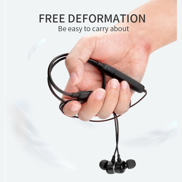 DM-22 Magnetic Bluetooth Earphone DM-22 Neckband Sport headset with Mic Wireless Handsfree Earphoness(Red) - Neck-mounted Earphone by PMC TechLife | Online Shopping South Africa | PMC TechLife