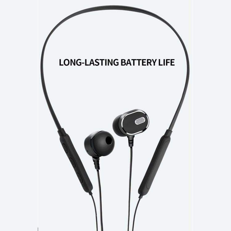 DM-22 Magnetic Bluetooth Earphone DM-22 Neckband Sport headset with Mic Wireless Handsfree Earphoness(White) - Neck-mounted Earphone by PMC TechLife | Online Shopping South Africa | PMC TechLife
