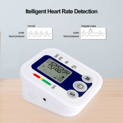 ZK-B02   Automatic Digital Upper Arm Blood Pressure Monitor Sphygmomanometer Pressure Gauge Heart Beat Rate Meter Tonometer Pulsometer - Sphygmomanometer by PMC Jewellery | Online Shopping South Africa | PMC Jewellery