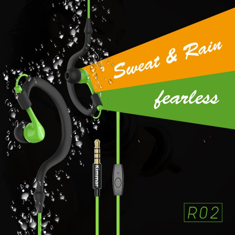 Kimmar R02 Sports Sweat Resistant Wired Earphone(Black) - Sport Earphone by PMC Jewellery | Online Shopping South Africa | PMC Jewellery