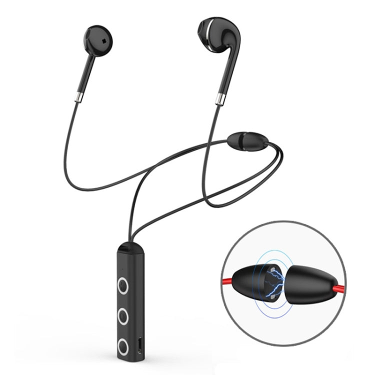 BT313 Magnetic Earbuds Sport Wireless Headphone Handsfree bluetooth HD Stereo Bass Headsets with Mic(Black) - Sport Earphone by PMC TechLife | Online Shopping South Africa | PMC TechLife