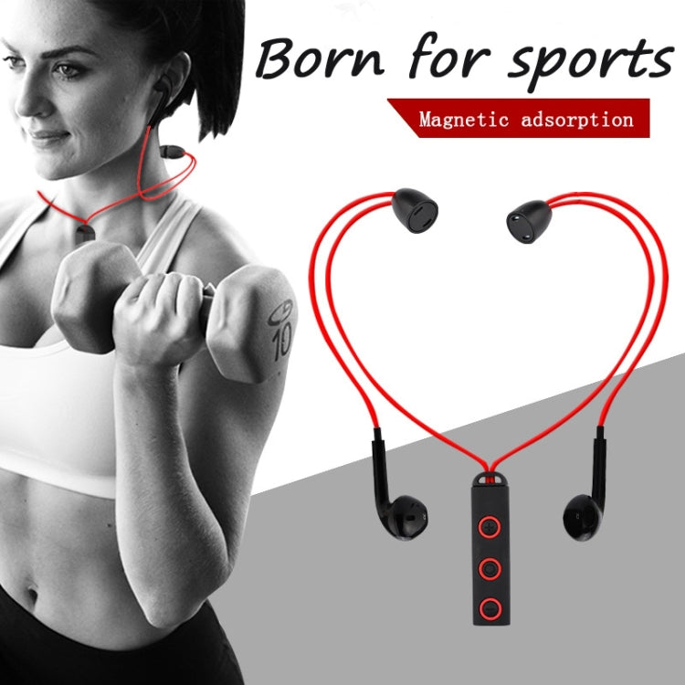 BT313 Magnetic Earbuds Sport Wireless Headphone Handsfree bluetooth HD Stereo Bass Headsets with Mic(White) - Sport Earphone by PMC TechLife | Online Shopping South Africa | PMC TechLife