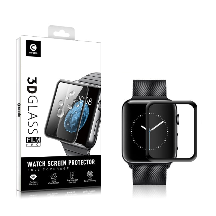 For Apple Watch series 5 / 4  40mm mocolo 0.33mm 9H 3D Round Edge Tempered Glass Film - Watch Cases by mocolo | Online Shopping South Africa | PMC TechLife | Buy Now Pay Later Mobicred