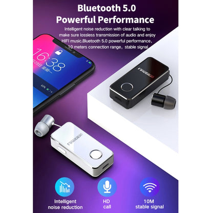 FineBlue F2 Pro Wireless Bluetooth V5.0 Earphone Hands-Free Vibrating Alert Wear Clip Earphone(Black) - Bluetooth Earphone by Fineblue | Online Shopping South Africa | PMC Jewellery