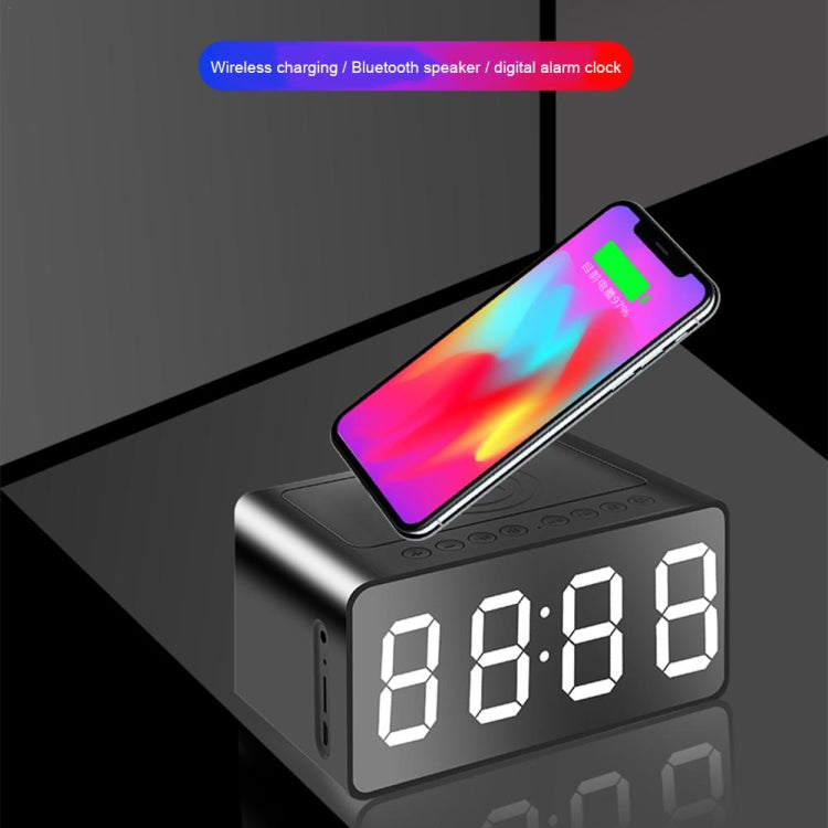 AEC BT508 Wireless Charging Bluetooth Speaker LED Alarm Clock Power Bank Three-In-One Speaker - free shipping - PMC TechLife - Order now!