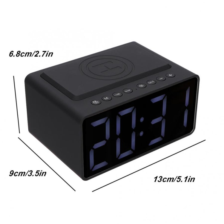 AEC BT508 Wireless Charging Bluetooth Speaker LED Alarm Clock Power Bank Three-In-One Speaker - free shipping - PMC TechLife - Order now!