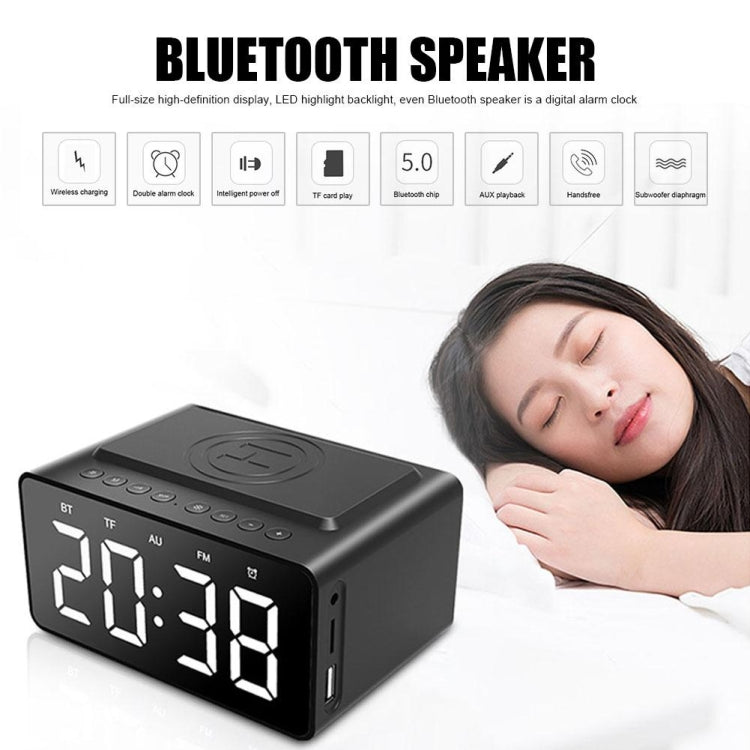 AEC BT508 Wireless Charging Bluetooth Speaker LED Alarm Clock Power Bank Three-In-One Speaker - free shipping - PMC TechLife - Order now!
