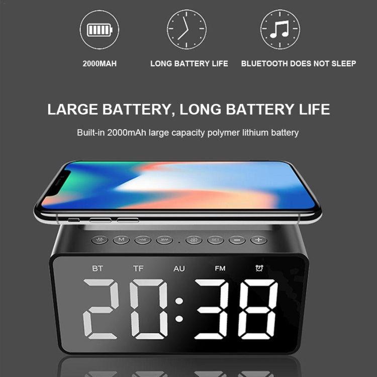 AEC BT508 Wireless Charging Bluetooth Speaker LED Alarm Clock Power Bank Three-In-One Speaker - free shipping - PMC TechLife - Order now!