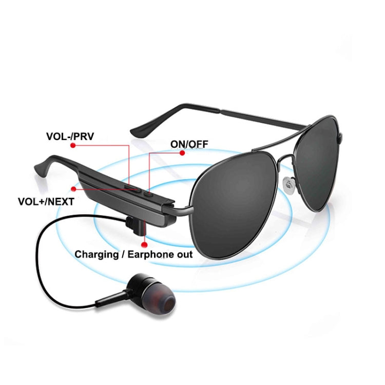 A8 Wireless Earphone Bluetooth Headset Sunglasses Music Headphones Smart Glasses Earbud Hands-free with Mic - Bluetooth Earphone by PMC TechLife | Online Shopping South Africa | PMC TechLife