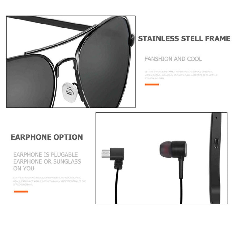 A8 Wireless Earphone Bluetooth Headset Sunglasses Music Headphones Smart Glasses Earbud Hands-free with Mic - Bluetooth Earphone by PMC Jewellery | Online Shopping South Africa | PMC Jewellery