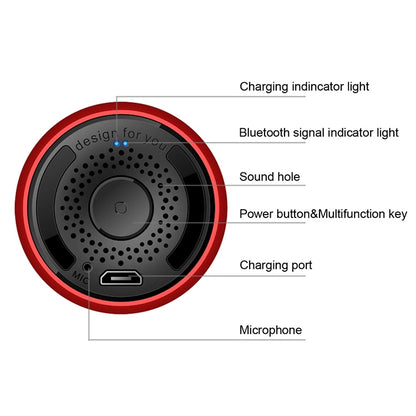 M9 Bluetooth5.0 Subwoofer Portable Speaker Aluminium Alloy Body Music Player(Red) - Mini Speaker by PMC Jewellery | Online Shopping South Africa | PMC Jewellery