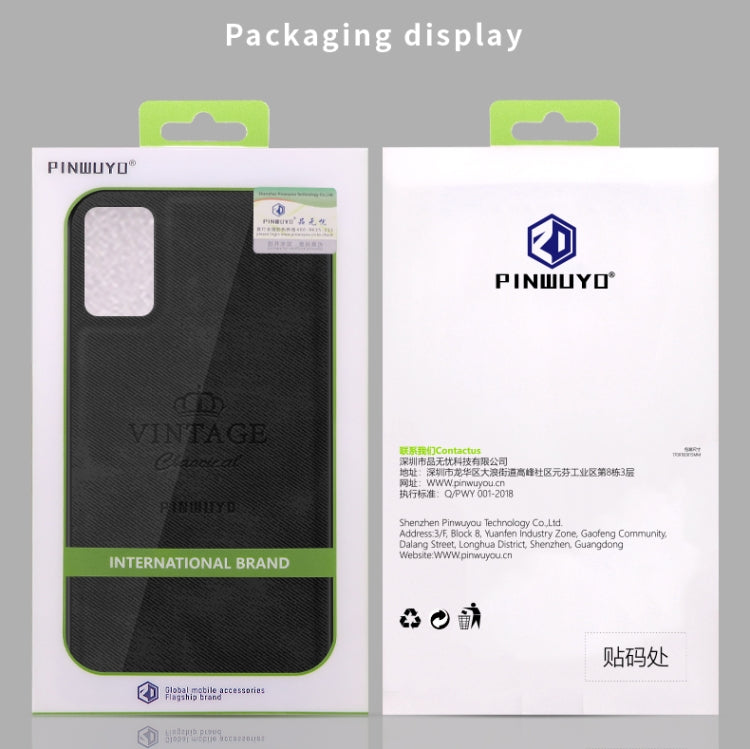 For Galaxy S20+ PINWUYO Zun Series PC + TPU + Skin Waterproof Anti-fall All-inclusive Protective Case(Blue) - Galaxy Phone Cases by PINWUYO | Online Shopping South Africa | PMC TechLife | Buy Now Pay Later Mobicred