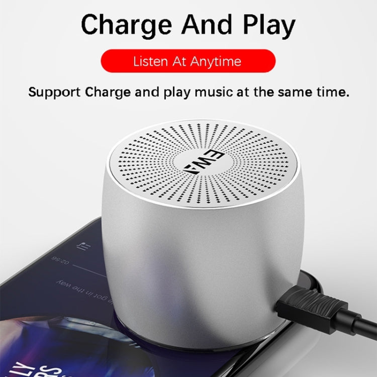 EWA A103 Portable Bluetooth Speaker Wireless Heavy Bass Bomm Box Subwoofer Phone Call Surround Sound Bluetooth Shower Speaker(Silver) - free shipping - PMC TechLife - Order now!
