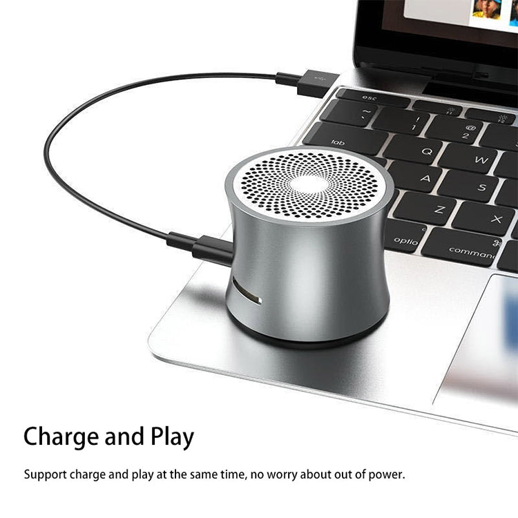 EWA A109M  Portable Bluetooth Speaker Wireless Heavy Bass Bomm Box Subwoofer Phone Call Surround Sound Bluetooth Shower Speaker(Silver) - free shipping - PMC TechLife - Order now!