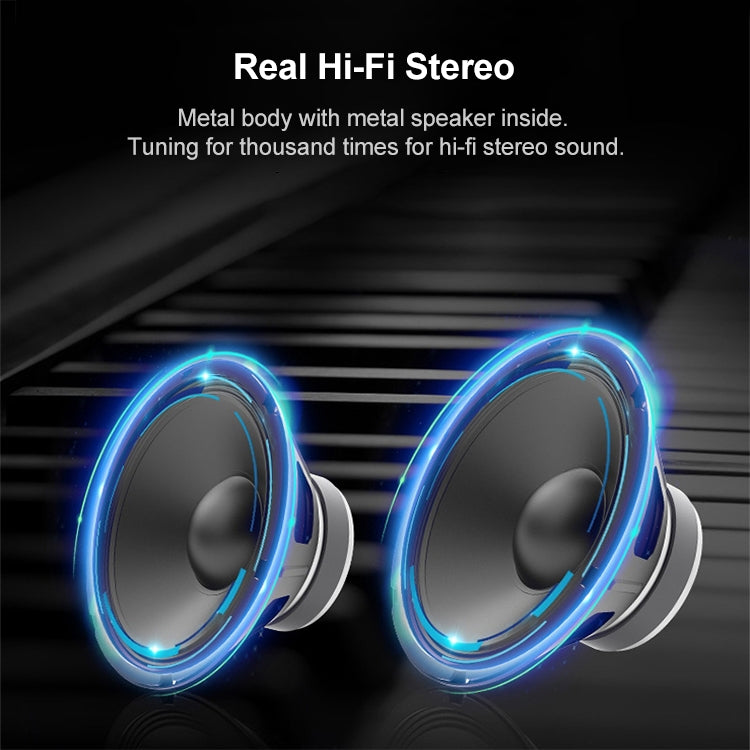 EWA A109M  Portable Bluetooth Speaker Wireless Heavy Bass Bomm Box Subwoofer Phone Call Surround Sound Bluetooth Shower Speaker(Silver) - free shipping - PMC TechLife - Order now!