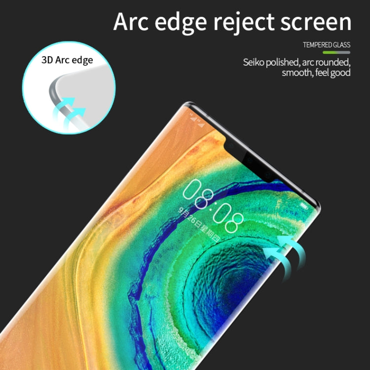 For Huawei Mate 30 Pro PINWUYO Full Glue Full Arc Version Arc Height 3.96mm 9H 3D Hot Bending Tempered Glass Film(Black) - free shipping - PMC TechLife - Order now!