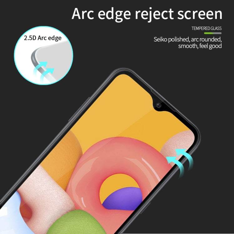 For Galaxy A01 PINWUYO 9H 2.5D Full Screen Tempered Glass Film(Black) - Galaxy Tempered Glass by PINWUYO | Online Shopping South Africa | PMC TechLife | Buy Now Pay Later Mobicred