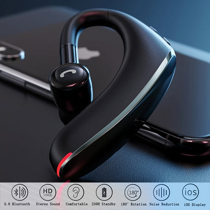 F900 Mini Earhook 180° Freely Rotating Wireless Bluetooth 5.0 Earphone Car Handsfree Call Headphone(Black Gray) - Bluetooth Earphone by PMC Jewellery | Online Shopping South Africa | PMC Jewellery