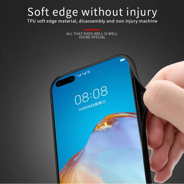 For Huawei P40 pro / P40pro+ PINWUYO Rong Series  Shockproof PC + TPU+ Chemical Fiber Cloth Protective Cover(Red) - Huawei Cases by PINWUYO | Online Shopping South Africa | PMC TechLife | Buy Now Pay Later Mobicred
