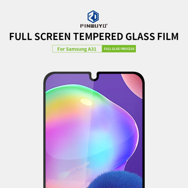 For Galaxy A31 PINWUYO 9H 2.5D Full Screen Tempered Glass Film(Black) - Galaxy Tempered Glass by PINWUYO | Online Shopping South Africa | PMC TechLife | Buy Now Pay Later Mobicred