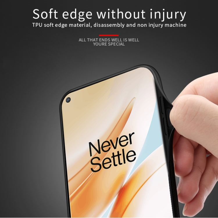 For Oneplus 8 PINWUYO Rong Series  Shockproof PC + TPU+ Chemical Fiber Cloth Protective Cover(Brown) - OnePlus Cases by PINWUYO | Online Shopping South Africa | PMC TechLife | Buy Now Pay Later Mobicred