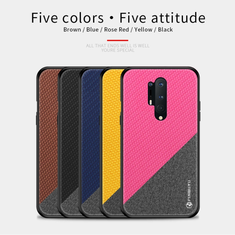 For Oneplus 8 Pro PINWUYO Rong Series  Shockproof PC + TPU+ Chemical Fiber Cloth Protective Cover(Black) - OnePlus Cases by PINWUYO | Online Shopping South Africa | PMC TechLife | Buy Now Pay Later Mobicred