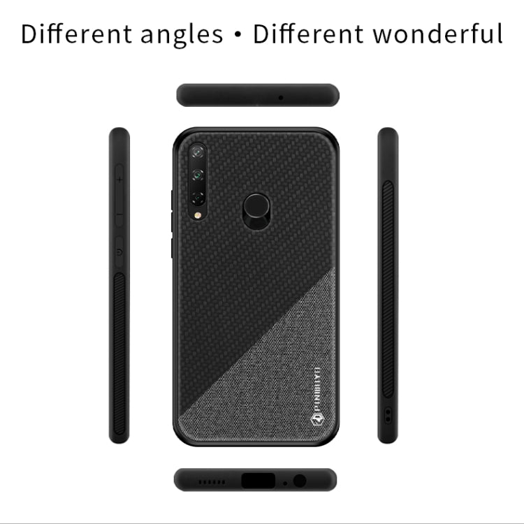 For Huawei Y7P/P40Lite E/Honor9C PINWUYO Rong Series  Shockproof PC + TPU+ Chemical Fiber Cloth Protective Cover(Blue) - Huawei Cases by PINWUYO | Online Shopping South Africa | PMC TechLife | Buy Now Pay Later Mobicred