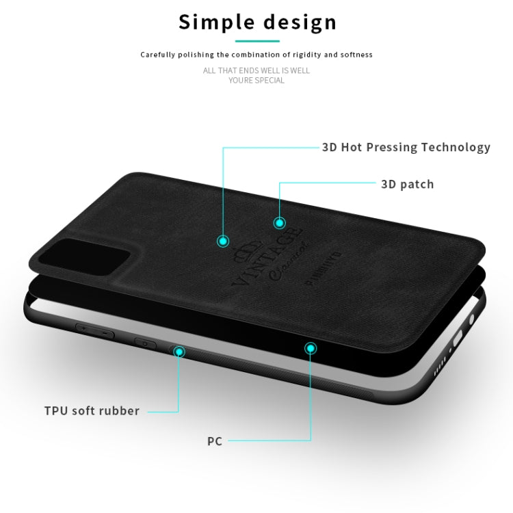 For Galaxy A41 PINWUYO Zun Series PC + TPU + Skin Waterproof And Anti-fall All-inclusive Protective Shell(Black) - Galaxy Phone Cases by PINWUYO | Online Shopping South Africa | PMC TechLife | Buy Now Pay Later Mobicred