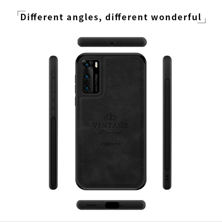 For Huawei P40 PINWUYO Zun Series PC + TPU + Skin Waterproof And Anti-fall All-inclusive Protective Shell(Blue) - free shipping - PMC TechLife - Order now!