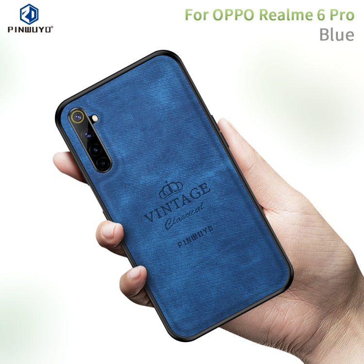 For OPPO Realme 6 Pro PINWUYO Zun Series PC + TPU + Skin Waterproof And Anti-fall All-inclusive Protective Shell(Blue) - free shipping - PMC TechLife - Order now!