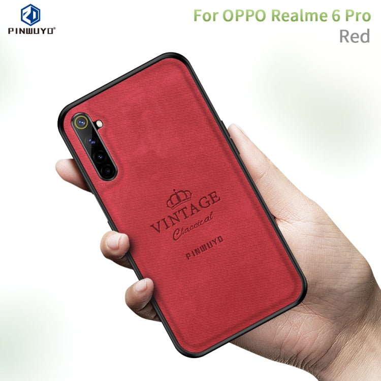 For OPPO Realme 6 Pro PINWUYO Zun Series PC + TPU + Skin Waterproof And Anti-fall All-inclusive Protective Shell(Red) - free shipping - PMC TechLife - Order now!
