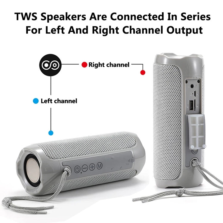T&G TG191 10W Waterproof Bluetooth Speaker Stereo Double Diaphragm Subwoofer Portable Audio FM Radio(Red) - Waterproof Speaker by T&G | Online Shopping South Africa | PMC TechLife | Buy Now Pay Later Mobicred