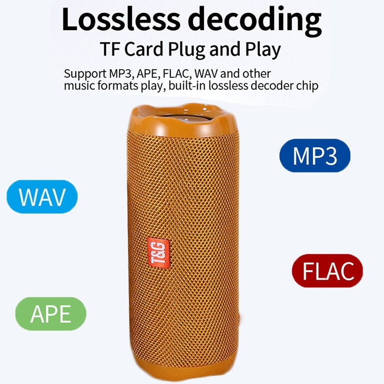 T&G TG191 10W Waterproof Bluetooth Speaker Stereo Double Diaphragm Subwoofer Portable Audio FM Radio(Gold) - Waterproof Speaker by T&G | Online Shopping South Africa | PMC TechLife | Buy Now Pay Later Mobicred