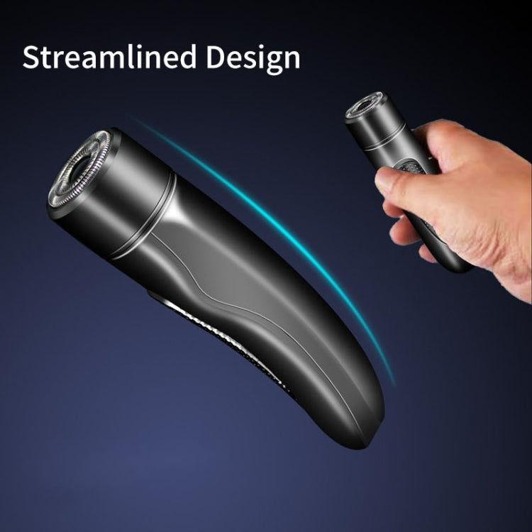 Mini USB Rechargeable Electric Razor Self-service Hair Clipper Shaver(Black) - Electric Shavers by PMC Jewellery | Online Shopping South Africa | PMC Jewellery