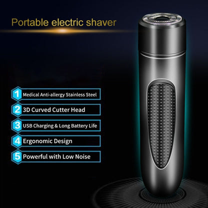 Mini USB Rechargeable Electric Razor Self-service Hair Clipper Shaver(Purple) - Electric Shavers by PMC Jewellery | Online Shopping South Africa | PMC Jewellery