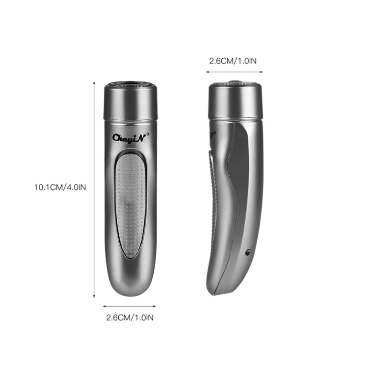 Mini USB Rechargeable Electric Razor Self-service Hair Clipper Shaver(Silver) - Electric Shavers by PMC Jewellery | Online Shopping South Africa | PMC Jewellery