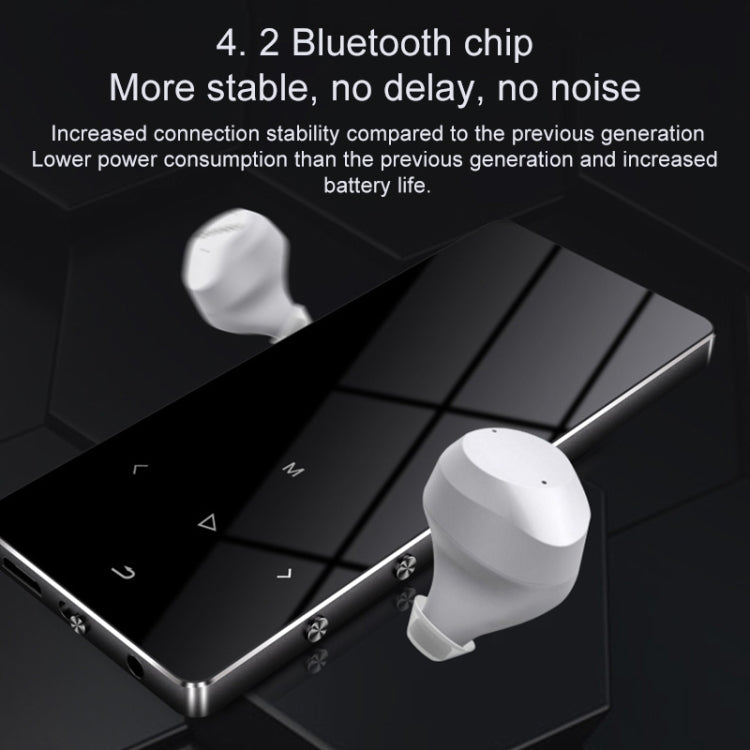 X2 1.8 inch Touch Screen Metal Bluetooth MP3 MP4 Hifi Sound Music Player 8GB(Black) - MP4 Player by PMC TechLife | Online Shopping South Africa | PMC TechLife