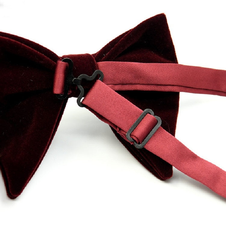 Men Velvet Double-layer Big Bow-knot Bow Tie Clothing Accessories(Brown) - Tie clip by PMC Jewellery | Online Shopping South Africa | PMC Jewellery