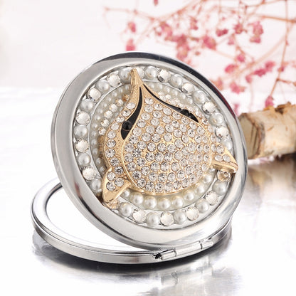 Personalized DIY Rhinestone Portable Makeup Mirror Double Mirror - Mirror by PMC Jewellery | Online Shopping South Africa | PMC Jewellery