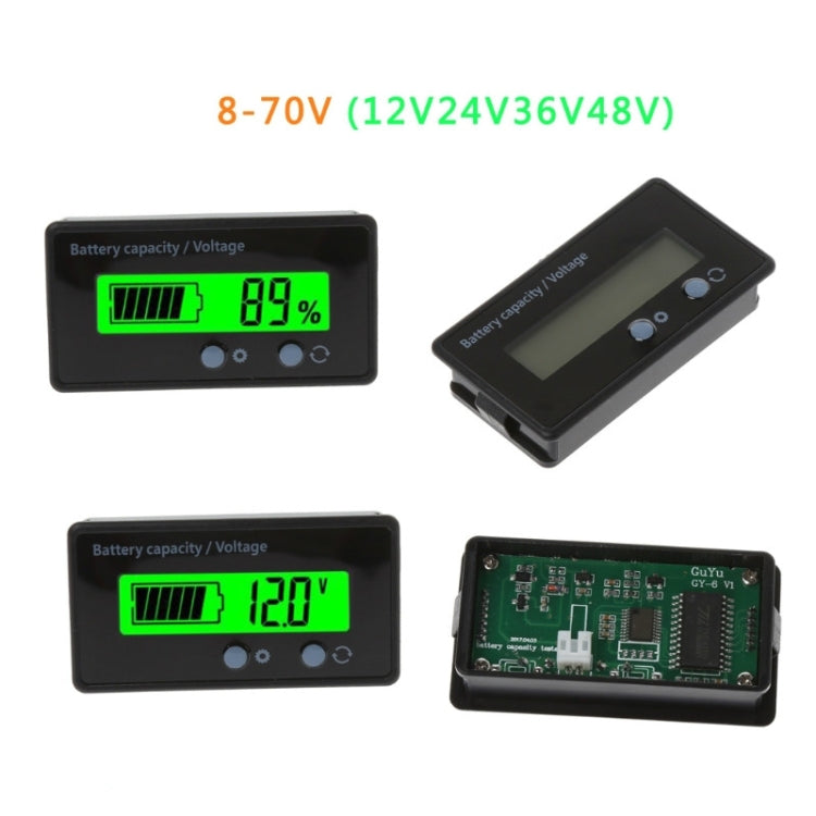 GY-6S 12V Lead-acid Battery Power Meter Lithium Battery Capacity Indicator Display Tester Percentage Voltmeter - free shipping - PMC TechLife - Order now!
