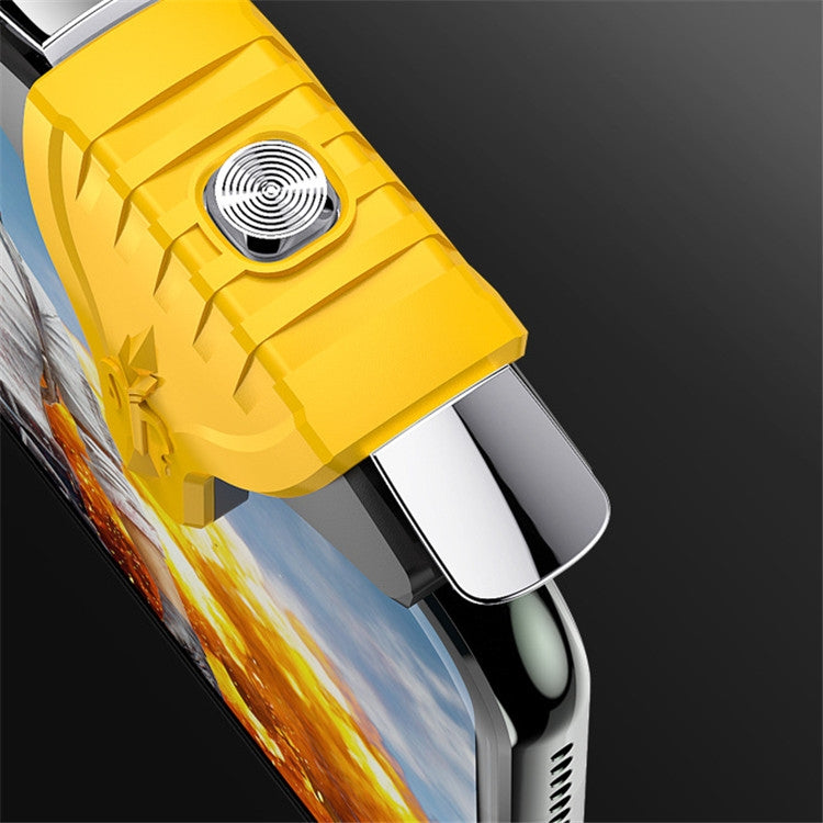 2 Pairs F01 Electroplating Mechanical Shaft Bidirectional Button Auxiliary Shooting Game Handle for Mobile Phones within The Thickness of 6.1-12.0mm(Black) - Handle Shooter by PMC TechLife | Online Shopping South Africa | PMC TechLife | Buy Now Pay Later Mobicred