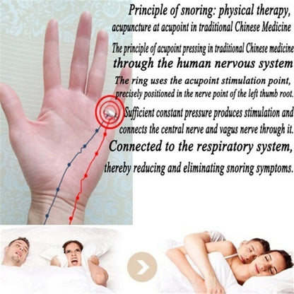 Acupressure Anti Snore Ring Treatment Reflexology Anti Snoring Apnea Sleeping Device(Gold) - Anti Snoring Tools by PMC Jewellery | Online Shopping South Africa | PMC Jewellery