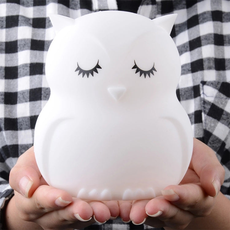 Cute owl cartoon colorful LED Lamp creative silicone night light childrens toy lamp bedroom decoration USB charging light - Night Lights by PMC TechLife | Online Shopping South Africa | PMC TechLife