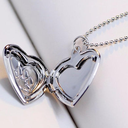 DIY Heart-shaped Photo Frame Memory Locket Pendant Necklace Jewelry(silver) - Necklaces & Pendants by PMC Jewellery | Online Shopping South Africa | PMC Jewellery